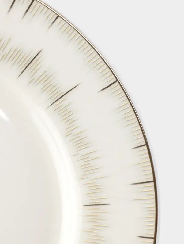 Тарелка WY Golden rays, d=20 см, фарфор, белая