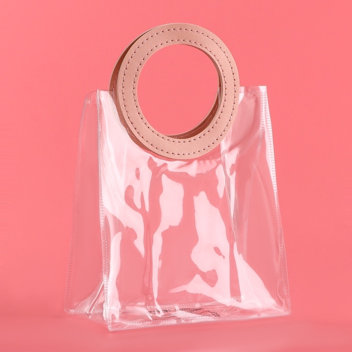 Пакет подарочный из ПВХ, розовый, 17 х 15 х 8 см Пакет подарочный из ПВХ, розовый, 17 х 15 х 8 см