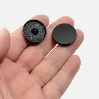 Набор металлических пуговиц на ножке, d=23 мм, 5 шт., цвет чёрный матовый