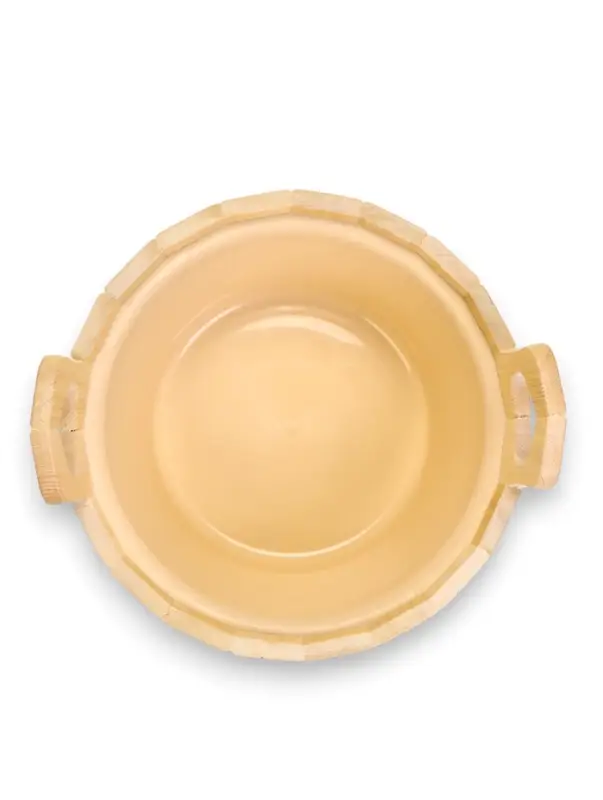 Шайка - таз для бани и сауны &laquo;Русский узор&raquo;, 12 л, деревянная, пластиковая вставка, &laquo;Добропаровъ&raquo;