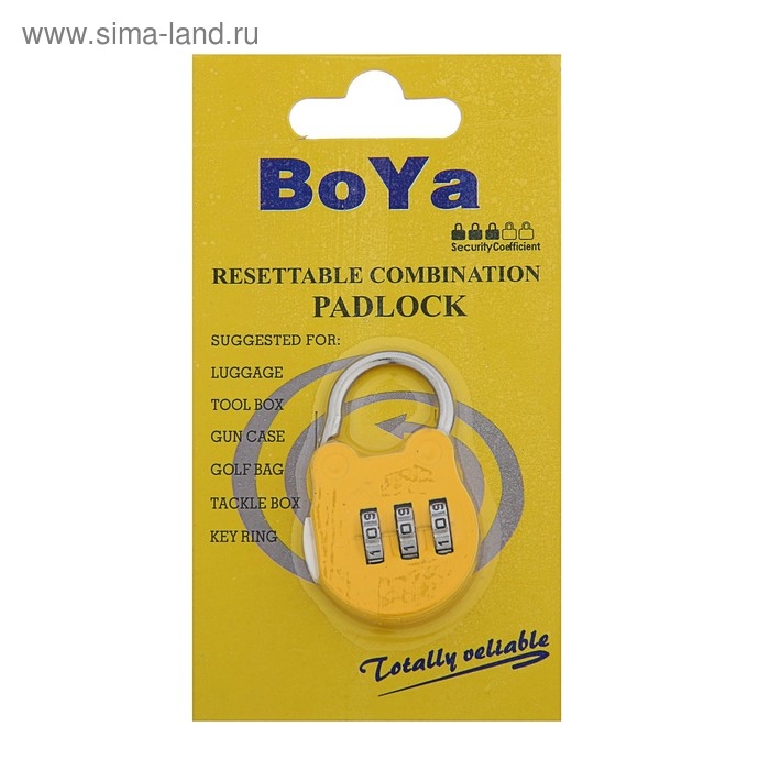 Замок навесной кодовый, Type 9, микс Замок навесной кодовый, Type 9, микс