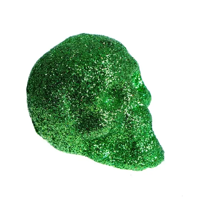 Фигурка для поделок и декора «Череп», набор 6 шт., размер 1 шт: 4 × 4,5 × 4,5 см, цвет зелёный