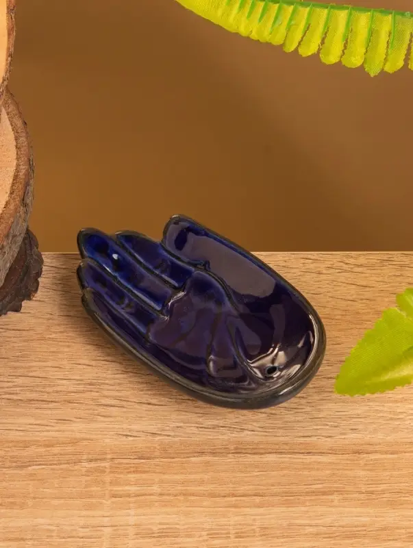 Подставка под благовония  Подставка под благовония "Ладонь Будды" керамика, цв. МИКС, 10х6х2 см