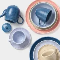 Тарелки глубокие Доляна &laquo;Коралл&raquo;, 700 мл, d=18.2 см, набор 2 шт., фарфор, бежевые