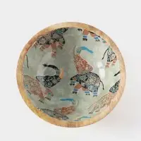 Миска &laquo;Мудрый слон&raquo;, 17.5&times;17.5&times;6.5 см, дерево манго