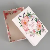 Коробка подарочная складная, упаковка, &laquo;Цветы&raquo;, 30&times;20&times;9 см