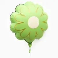 Воздушный шар фольгированный 21" "Ромашка" золотые лепестки, цвет мятный сатин, набор 5 штук   10936