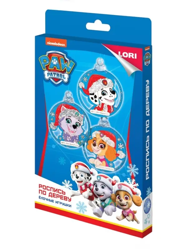 Роспись по дереву. Елочные игрушки Щенячий патруль "Скай, Эверест и Маршалл" Фнс-011