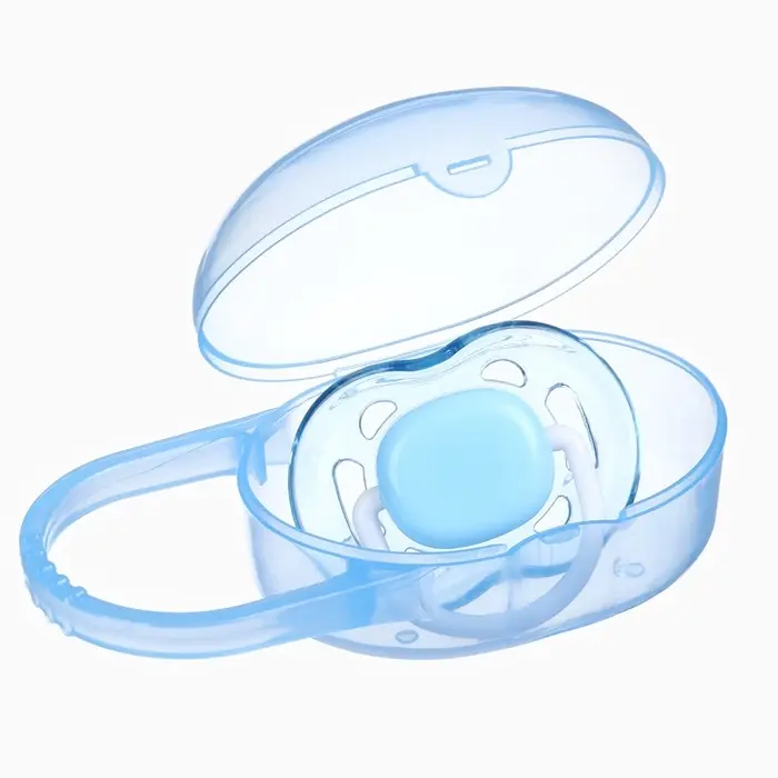 Контейнер для хранения и стерилизации детских сосок и пустышек, синий