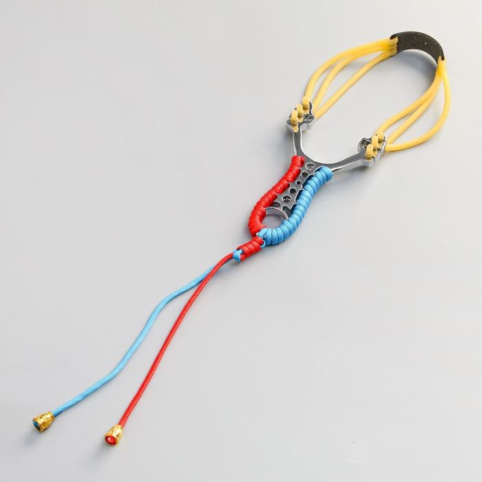 Рогатка металлическая Рогатка металлическая "Настроение" в текстильной оплётке, 14 см, микс