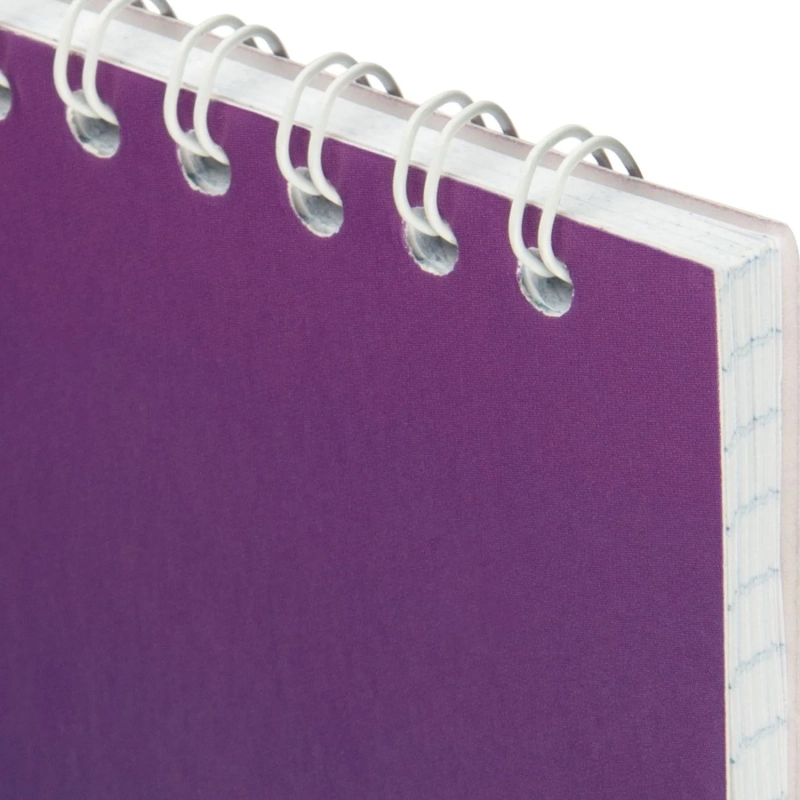 Блокнот А7 40л Attache Градиент Фиолет клетка, 65г, греб, УФ-лак