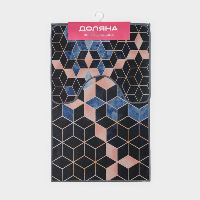 Набор ковриков для ванной и туалета Доляна «Бурлеск», 2 шт, 50×80 см, 40×50 см Набор ковриков для ванной и туалета Доляна «Бурлеск», 2 шт, 50×80 см, 40×50 см