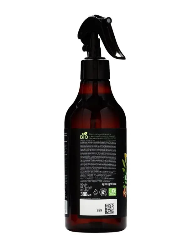 Освежитель воздуха Synergetic «Белый чай и бергамот» антитабак, 380 мл Освежитель воздуха Synergetic «Белый чай и бергамот» антитабак, 380 мл