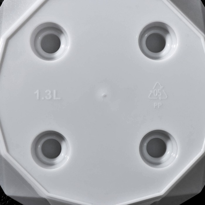 Горшок для цветов с поддоном Laurel, 1,3 л, d=14,5 см, h=12,5 см, пластиковый, белый Горшок для цветов с поддоном Laurel, 1,3 л, d=14,5 см, h=12,5 см, пластиковый, белый