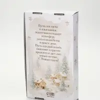 Свечи новогодние с подсвечниками, античные, набор 2 шт. &laquo;Снежинки&raquo;