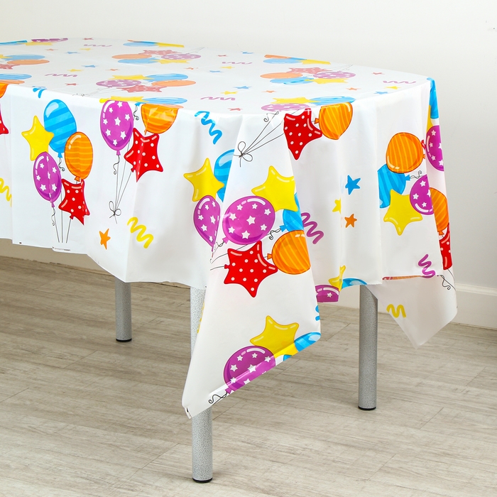 Скатерть одноразовая "Шарики" 180х137