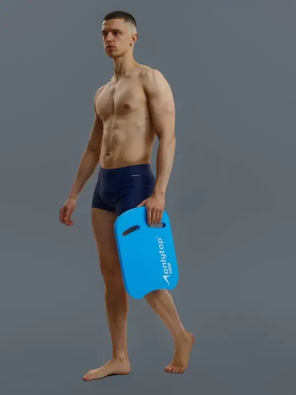 Доска для плавания ONLYTOP, 44&times;28&times;3.3 см, цвет голубой