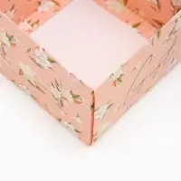 Коробка самосборная &laquo;Цветы Gift&raquo;, размер 11&times;11&times;7 см, плотность 270 г/м&sup2;
