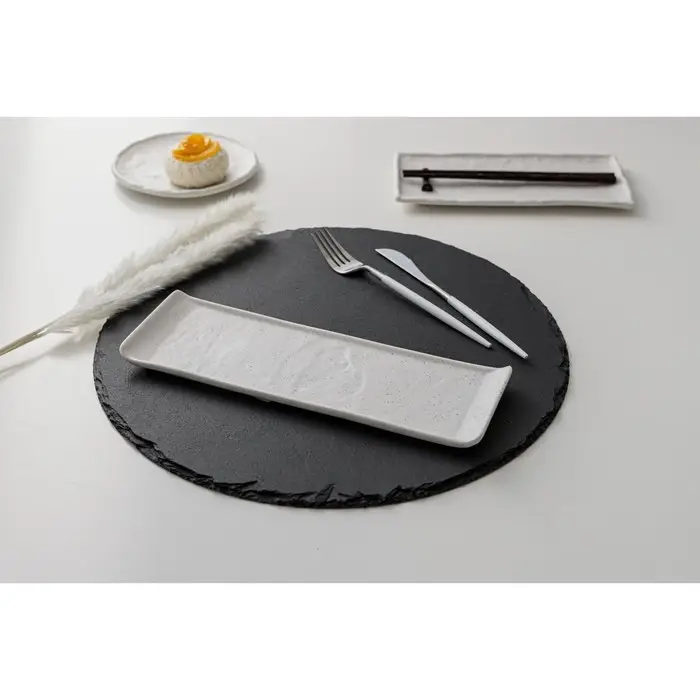 Блюдо фарфоровое для подачи Magistro Slate, 30×10 см, цвет белый Блюдо фарфоровое для подачи Magistro Slate, 30×10 см, цвет белый