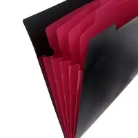 Папка А4, 5 отделений, Calligrata, 600 мкм, на кнопке, черная, матовая Папка А4, 5 отделений, Calligrata, 600 мкм, на кнопке, черная, матовая