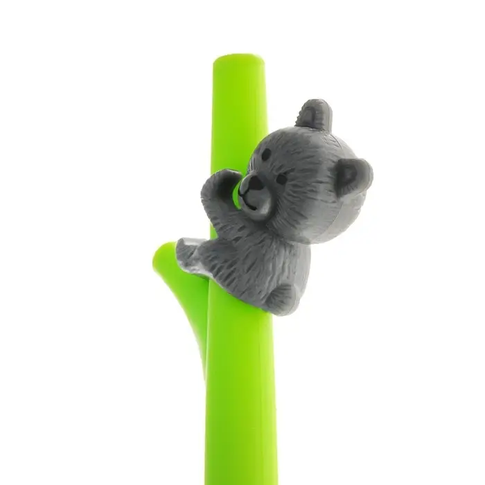 Ручка - прикол Calligrata «Мишка на бамбуке», гелевая, МИКС