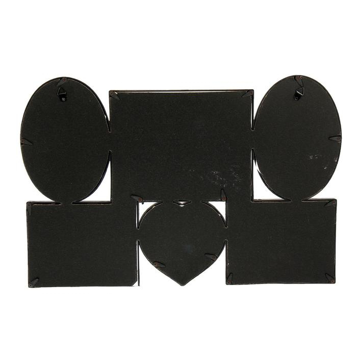 Фоторамка пластик на 6 фото "Коллаж" 44х30 см (10х15, 9х13, 13х18, 9х9 см)