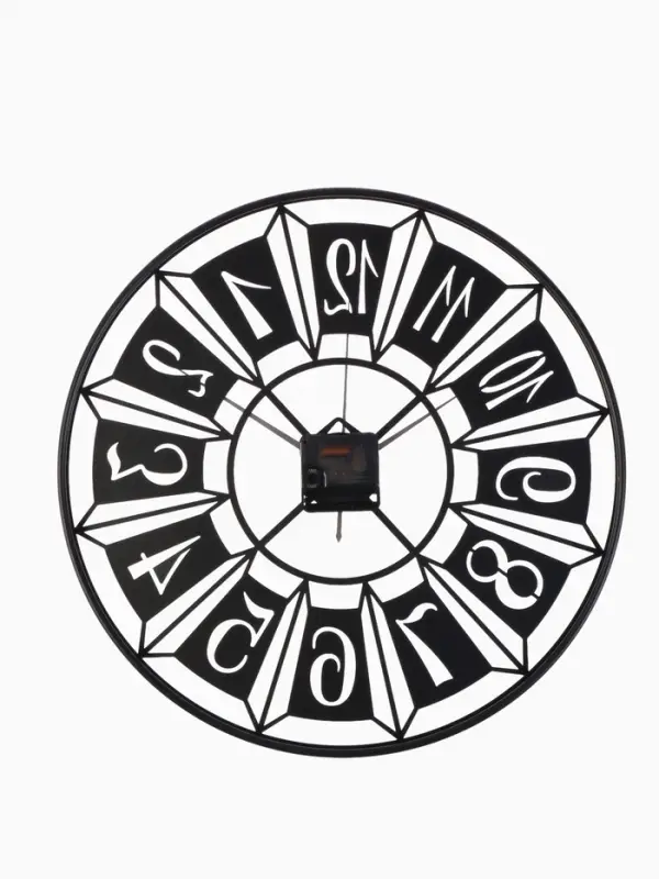 Часы настенные интерьерные &laquo;Гармошка&raquo;, бесшумные, плавный ход, d=40 см, металл, чёрные