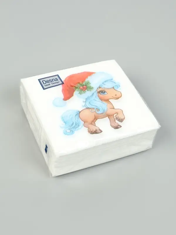 Салфетки бумажные однослойные «Символ года», 24х24, 40 шт Салфетки бумажные однослойные «Символ года», 24х24, 40 шт