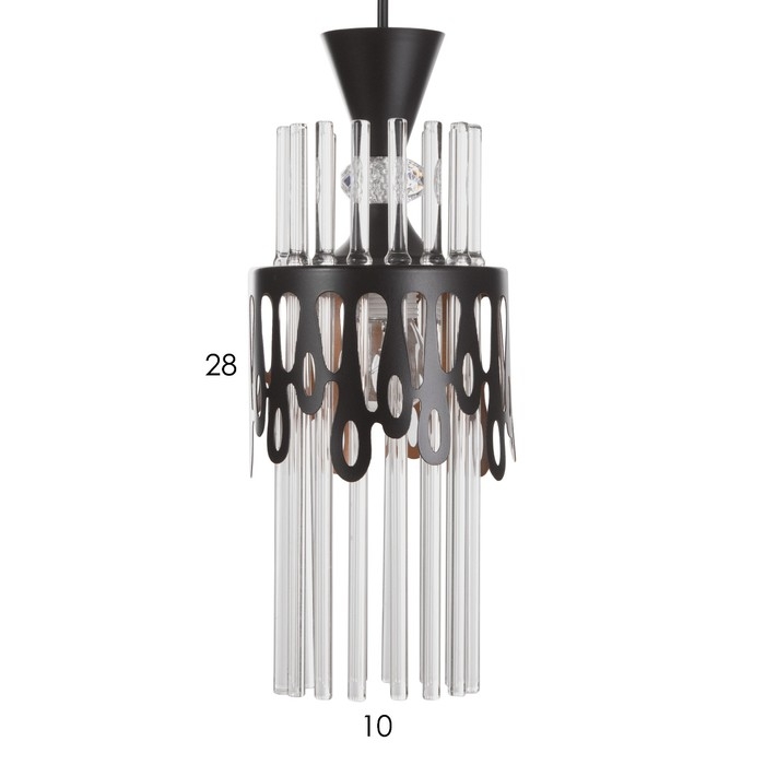 Подвес Подвес "Капель" 1х60Вт Е27 Черный