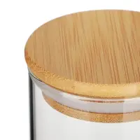 VETTA ЭКО Эллипс Банка для хранения 400мл, 15,5х6,5см, стекло, бамбук