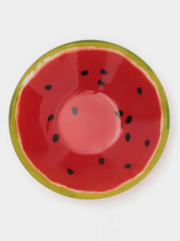 Салатник Доляна &laquo;Сладкий арбуз&raquo;, 920 мл, 22&times;5 см, стекло, красный