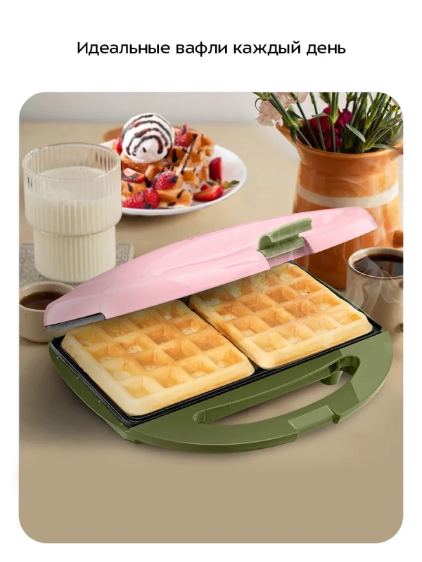 Вафельница для бельгийских вафель КТ-3657 - 750 Вт Вафельница для бельгийских вафель КТ-3657 - 750 Вт