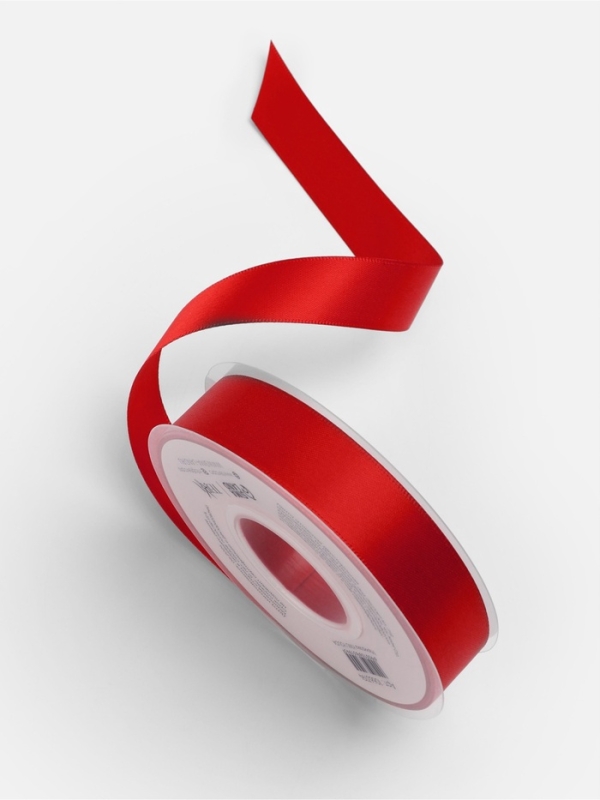 Лента атласная двухсторонняя №0250 20мм*25±1м алый TR