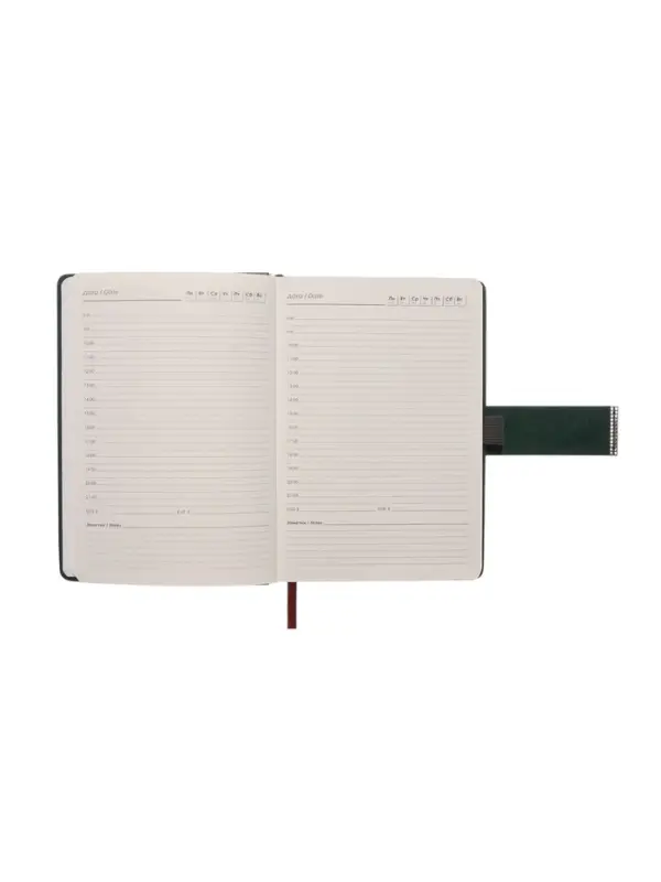 Ежедневник недатированный формат А5, с хлястиком, 112л, линия, пвх, Зеленый Ежедневник недатированный формат А5, с хлястиком, 112л, линия, пвх, Зеленый