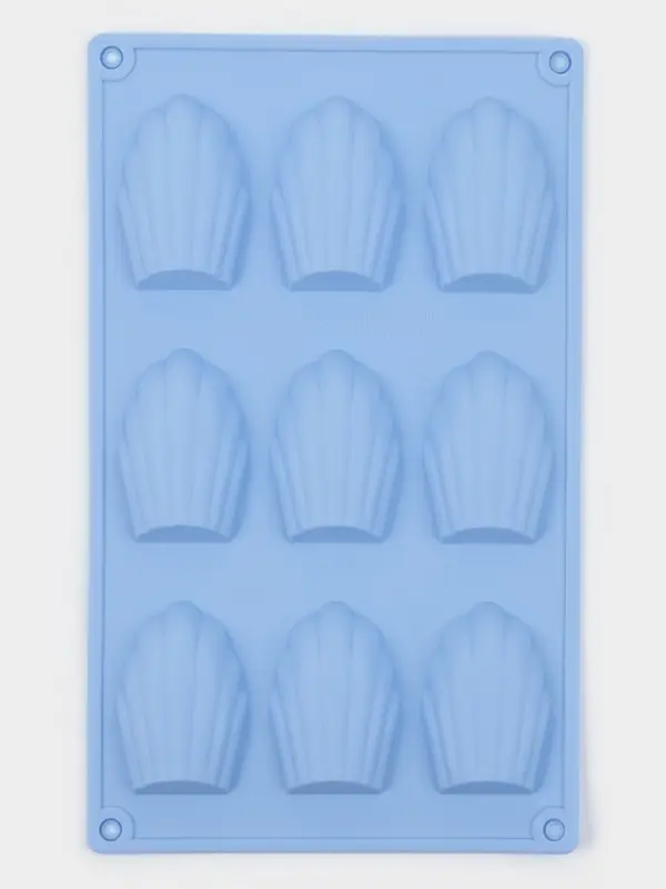 Форма для выпечки Доляна &laquo;Мадлен&raquo;, силикон, 28&times;17&times;2 см, 9 ячеек (6.7&times;4.5&times;1.3 см), голубая