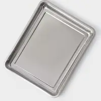 Противень, 50&times;40 см, h=4 см, AISI 410, толщина 0.4 мм, нержавеющая сталь, хромированный