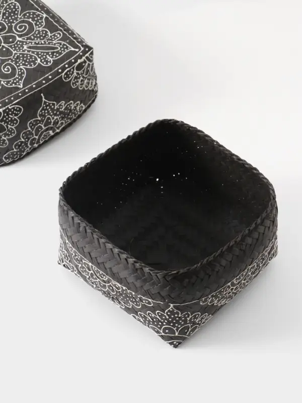 Корзинка плетёная &laquo;Бонтанг&raquo;, 19&times;19&times;14 см, бамбук, тёмная