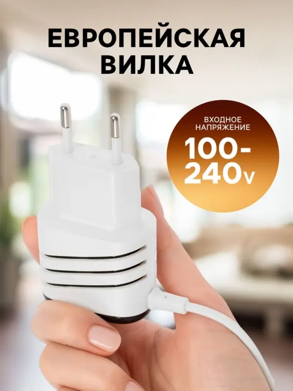 Сетевое зарядное устройство Luazon GQ-18, 2 USB, microUSB, 1 A, 1 м, белое