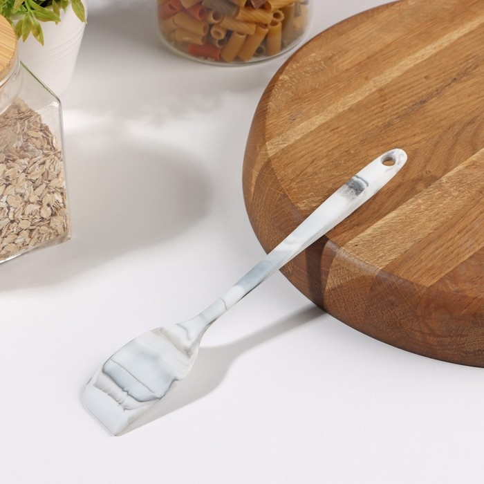 Лопатка Доляна «Мрамор», силикон, 21,5 см Лопатка Доляна «Мрамор», силикон, 21,5 см