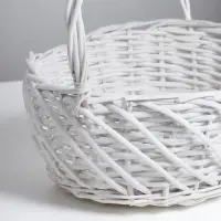 Набор корзин овальные 3 шт L:44х36 см,Н14 см,Н с руч.42 см,дно38х29 см.M:38х30х13Hх37HHх33,