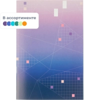 Тетрадь общая А4,48л,кл,скоб,офсет-2 Ice красн/фиол
