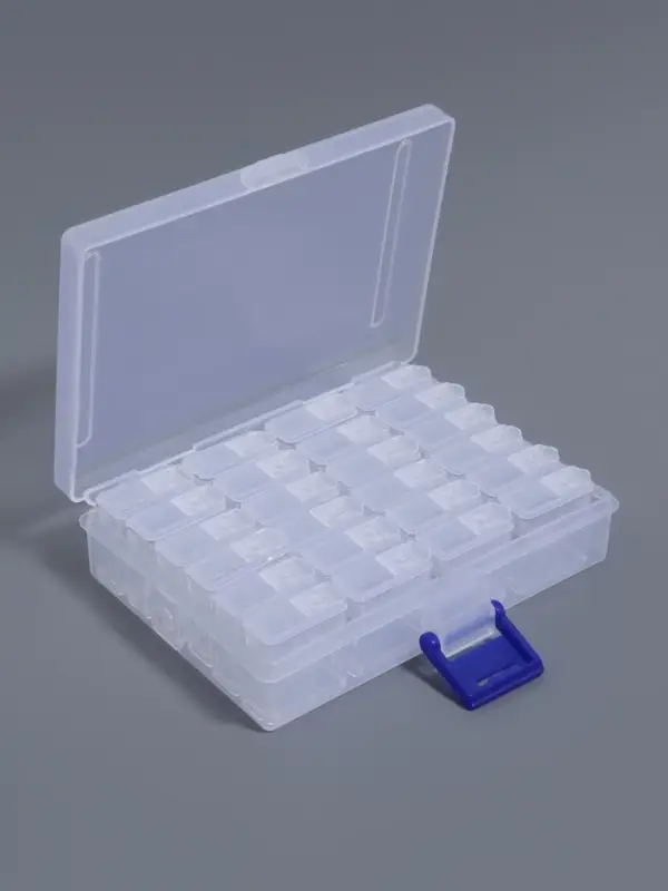 Органайзер для хранения мелочей, 24 баночки, 13&times;10&times;3.5 см, прозрачный