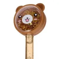 Ручка-прикол Calligrata &laquo;Блеск мишка&raquo;, чёрный стержень, гелевая, МИКС