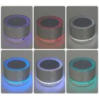 Портативная колонка Luazon LAB-05, 3 Вт, 520 мАч, Bluetooth, USB, microSD, microUSB, серебристый