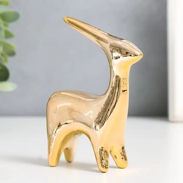 Сувенир керамика Сувенир керамика "Олень" золото 8х2,8х10,5 см