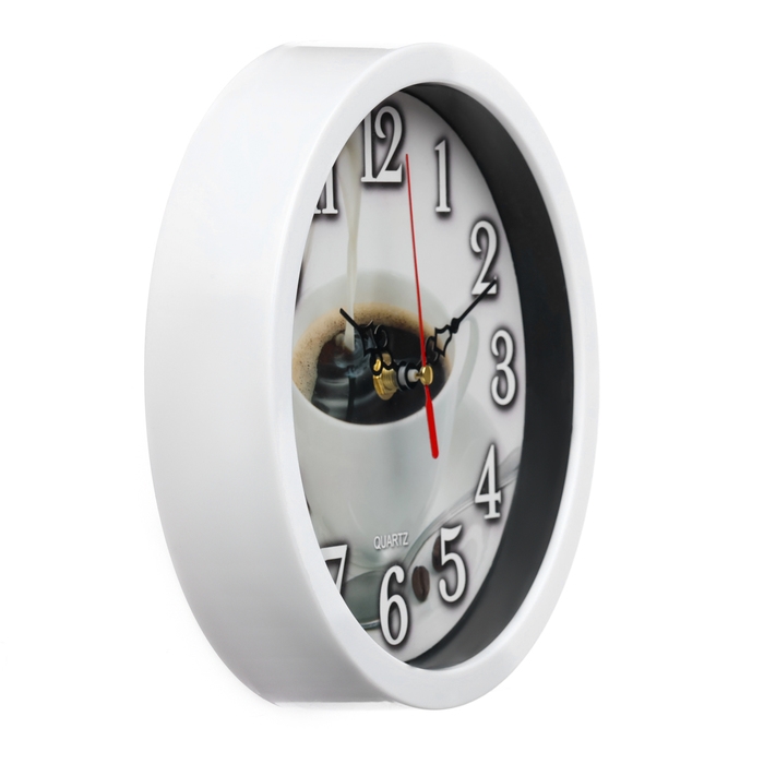 Часы настенные, для кухни «Чашка кофе», плавный ход, d-20 см Часы настенные, для кухни «Чашка кофе», плавный ход, d-20 см