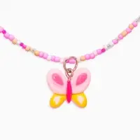 Бусы детские "Выбражулька" бисер, бабочка, 38 см, разноцветные