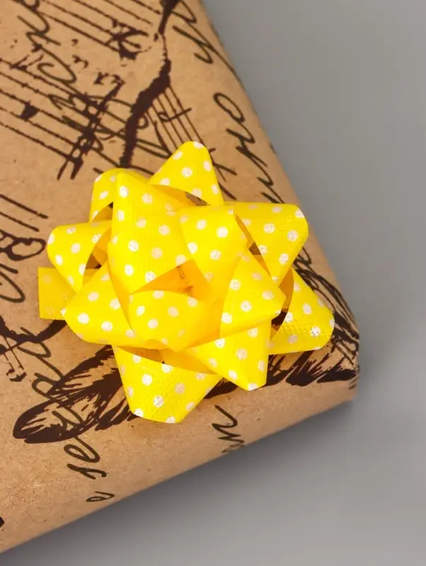 Подарочный Бант - звезда №5, для упаковки подарков, набор 50 шт., МИКС