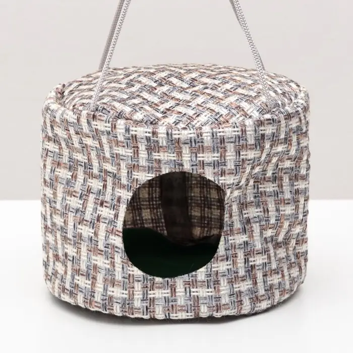 Подвесной дом для грызунов, 20&times;15 см, круглый, мебельная ткань, флис, цвет МИКС