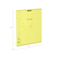 Тетрадь 18 листов в клетку ErichKrause «CoverPrо Neon», пластиковая обложка, желтая